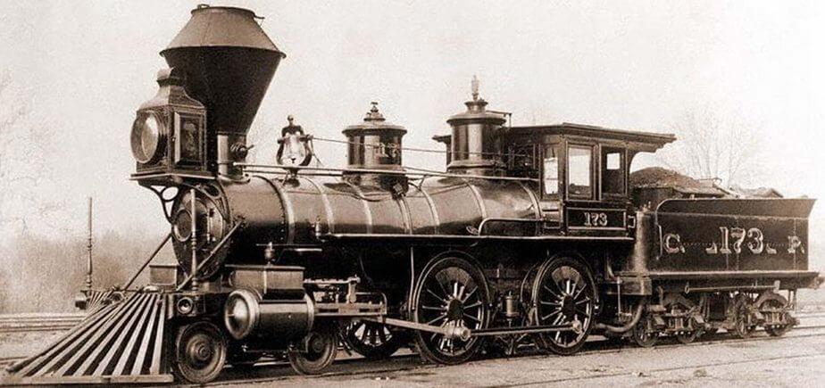 Dampf-Lokomotive der Pacific Railroad