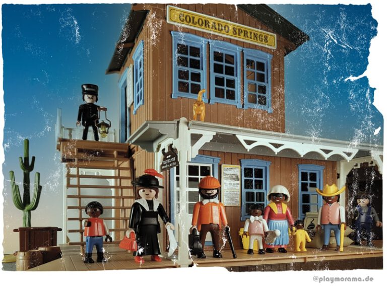 PLAYMOBIL (B630) GARE COLORADO SPRING 3770 - Muro Con Apertura Per Porta - Usato
