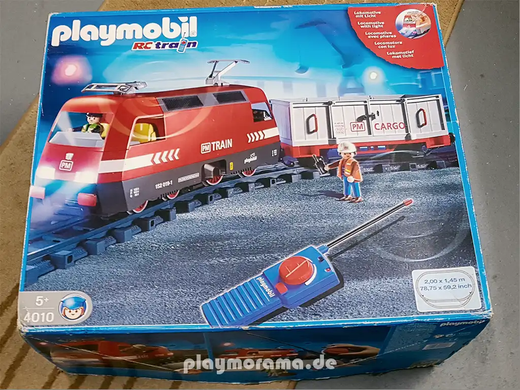 Karton Playmobil Set RC-Güterzug 4010