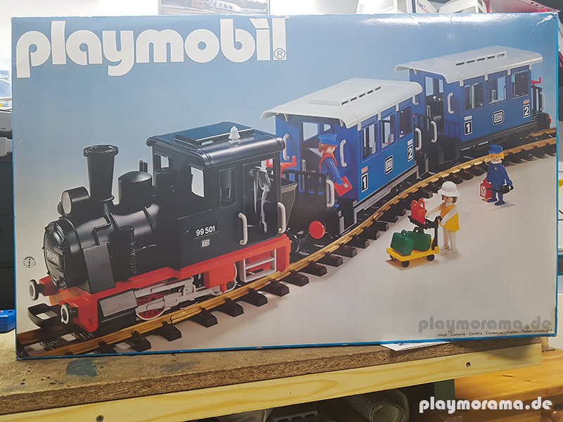 #2 Playmobil 123 Eisenbahn Lok Schienen Gleise Waggon Weiche Zug  KURVE blau 
