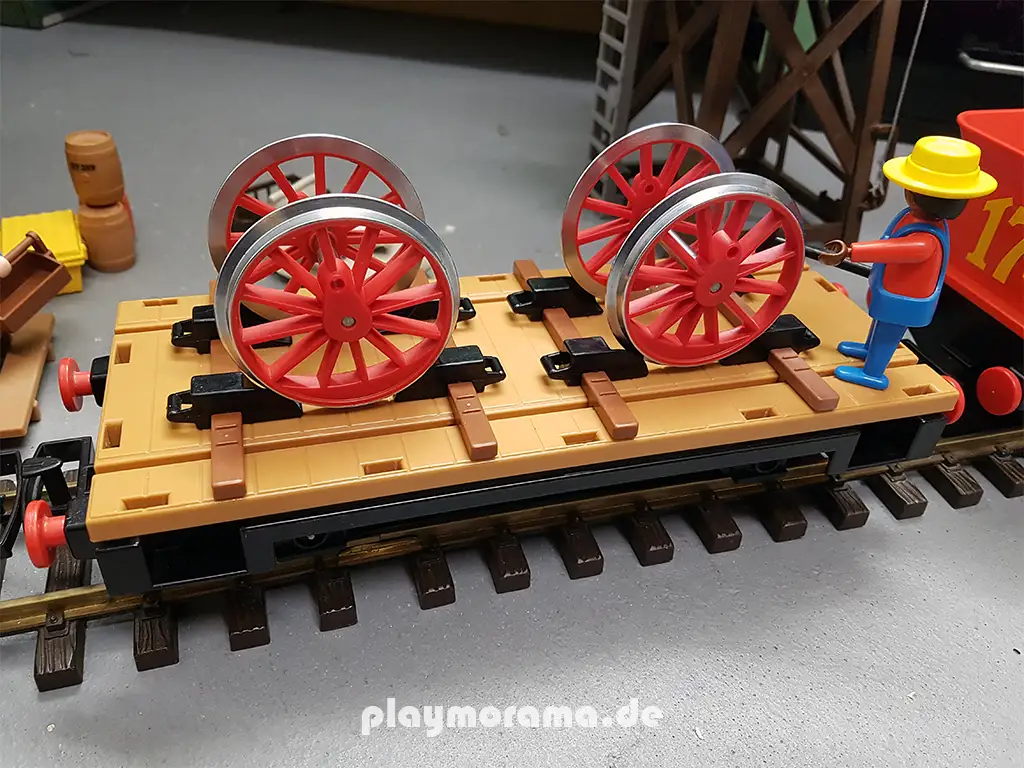 Playmobil Flachwagen 4104 mit Lok-Räder