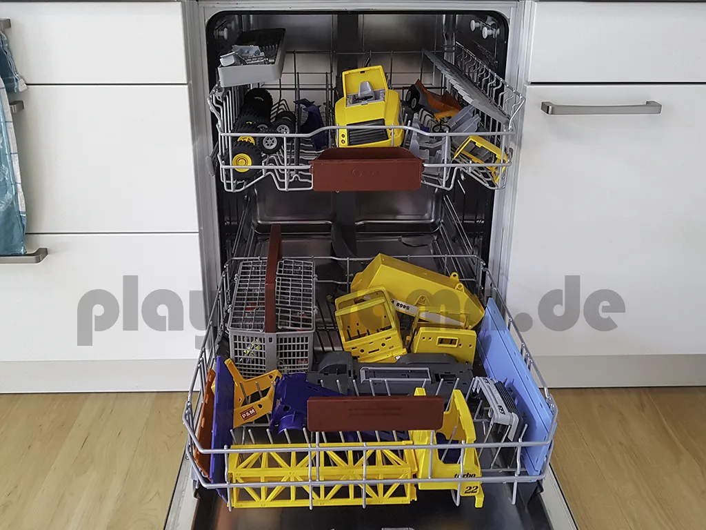 Playmobil lässt sich bequem und unkompliziert in der Spülmaschine reinigen.