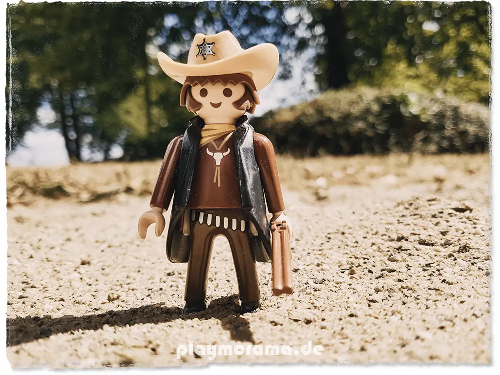 Playmobil Western-Sheriff mit Schrotflinte.
