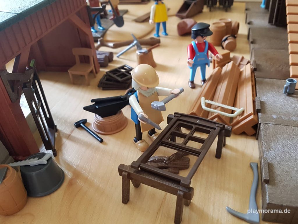 PLAYMOBIL Western – Bordure Posteriori Tetto – Pezzi Per Fabbro E Forte – Usati