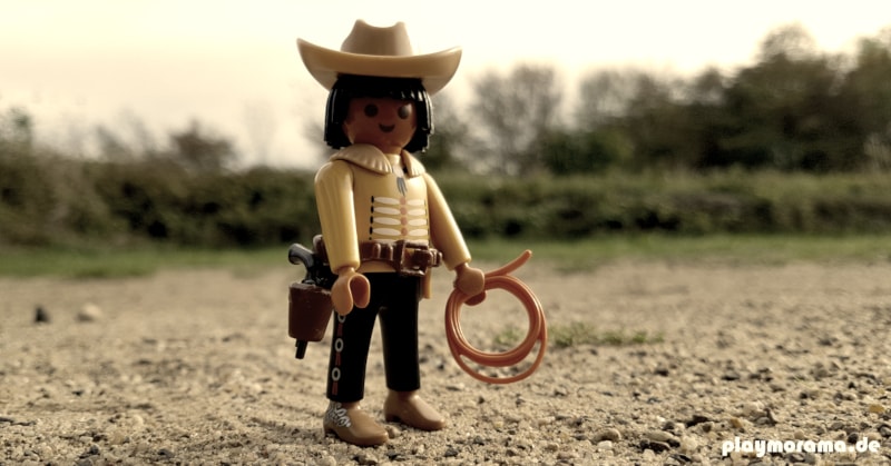 Custom Playmobil Figur - Cowboy mit Lasso.