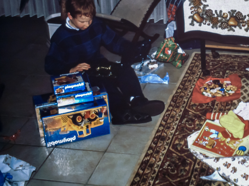 Weihnachten gibt es Playmobil. Baustellen Sattelschlepper und Radlader.
