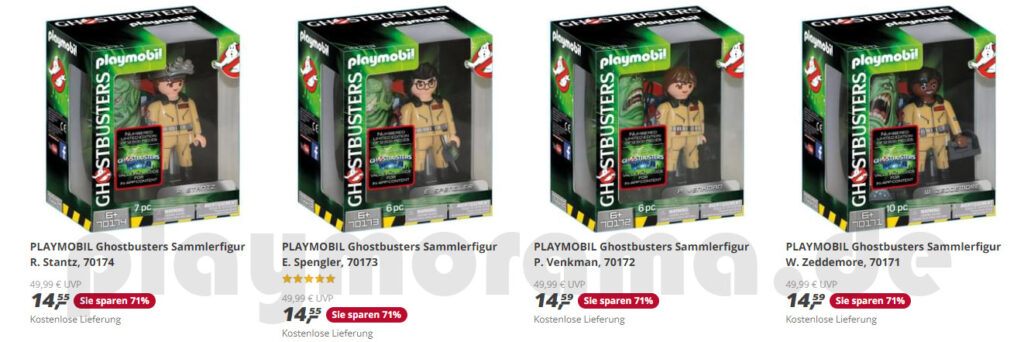 Im September 2020 sind die PLAYMOBIL Ghostbusters Sammlerfigur immer noch stark rabattiert im regulären Handel erhältlich.