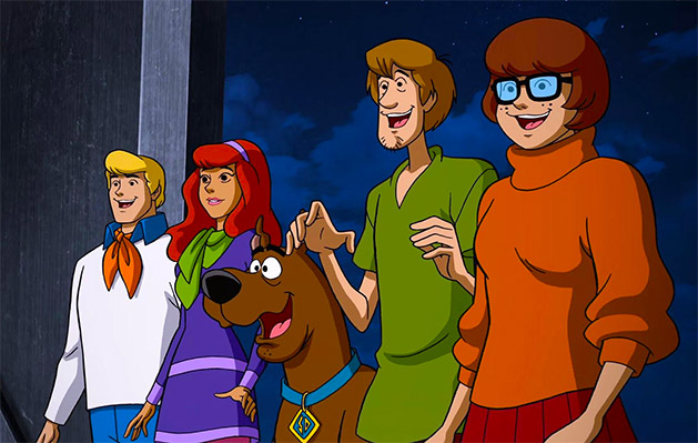 Die Mystery Inc., bestehend aus: Fred Jones, Daphne Blake, Scooby-Doo, Norville „Shaggy“ Rogers, Velma Dinkley 