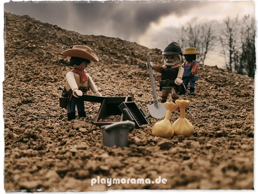 Playmobil Goldwäscher bei der Arbeit