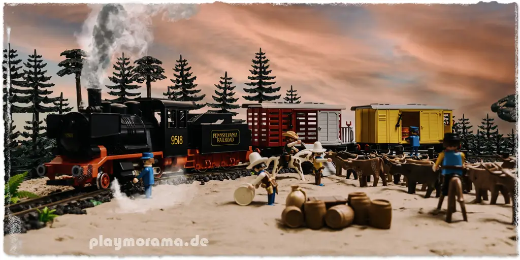 Playmobil Western Güterzug mit Dampflok 4031