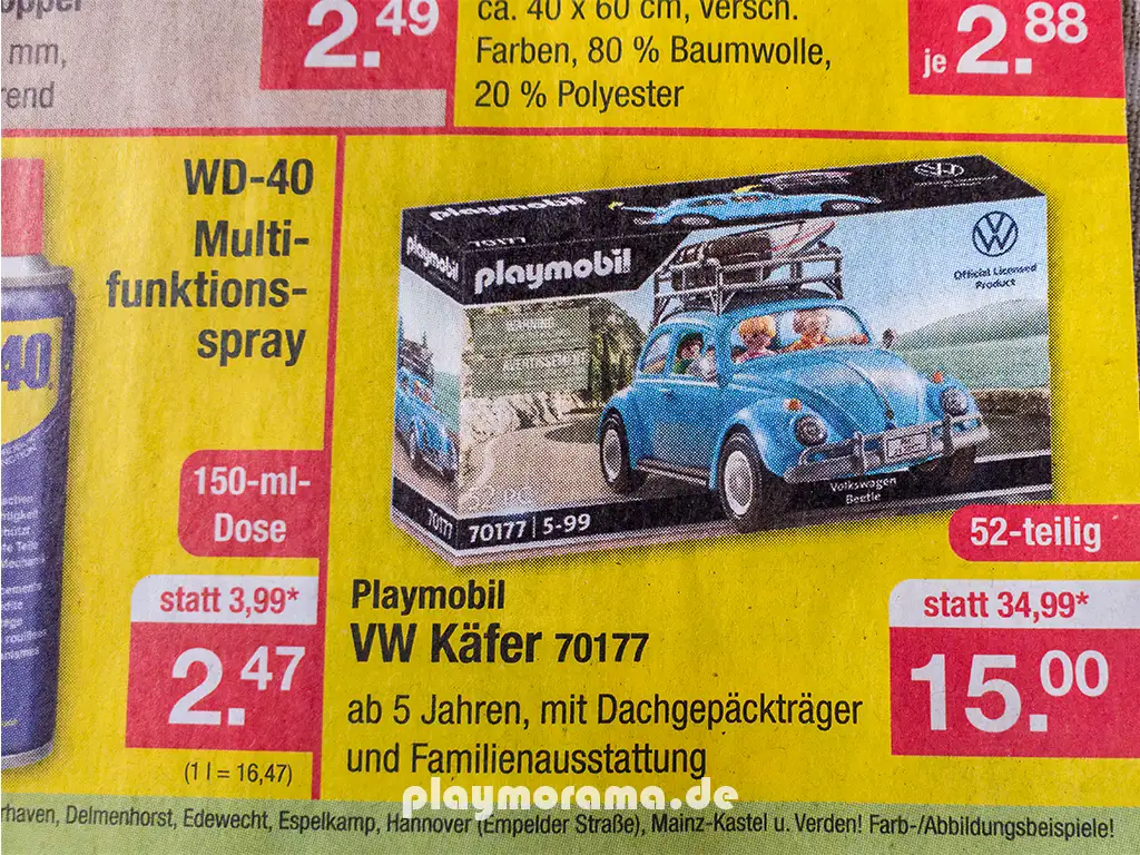 Playmobil VW Käfer 70177 bei Zimmermann für 15€