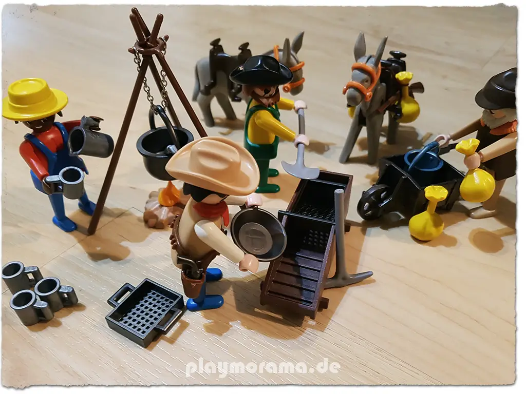 Das Playmobil Goldsucher Set 3747 aufgebaut