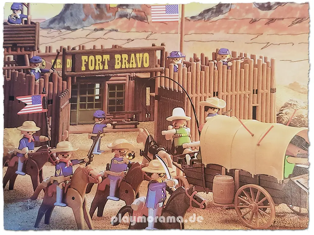 Szene des legendäre Fort Bravo von Playmobil