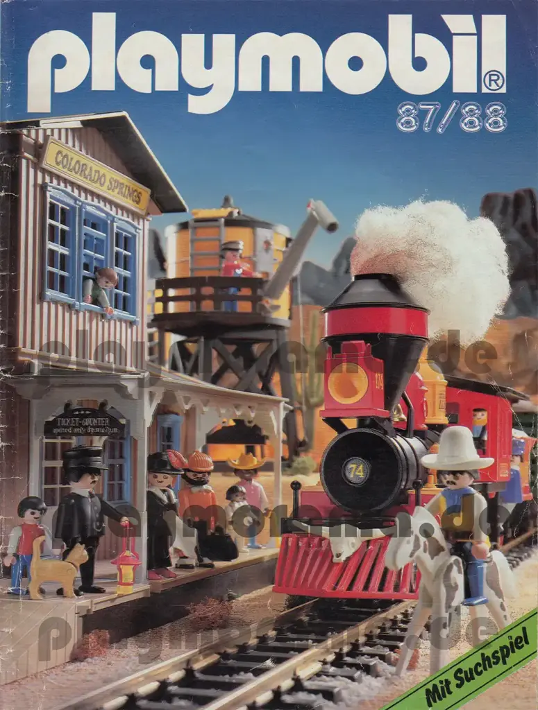 Playmobil Prospekt 87/88 zeigt die Artikel aus der Western-Welt.