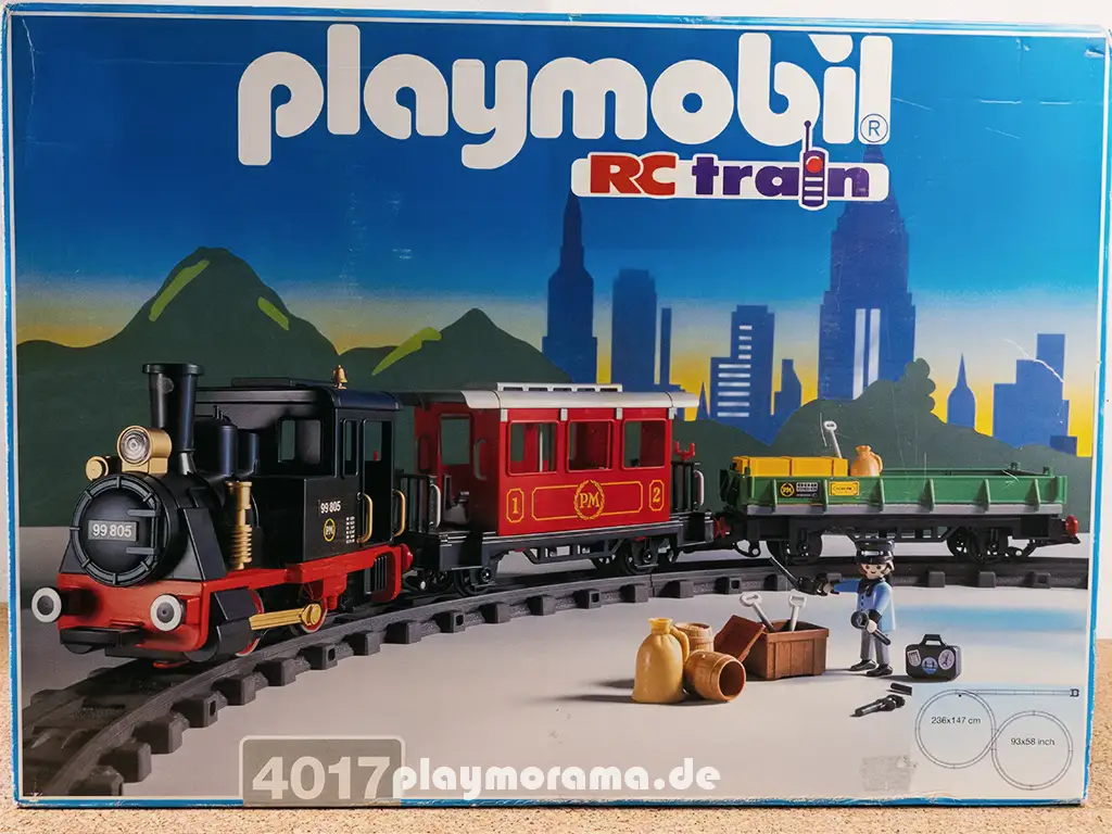 Karton der Playmobil Nostalgiebahn 4017